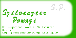 szilveszter pomazi business card